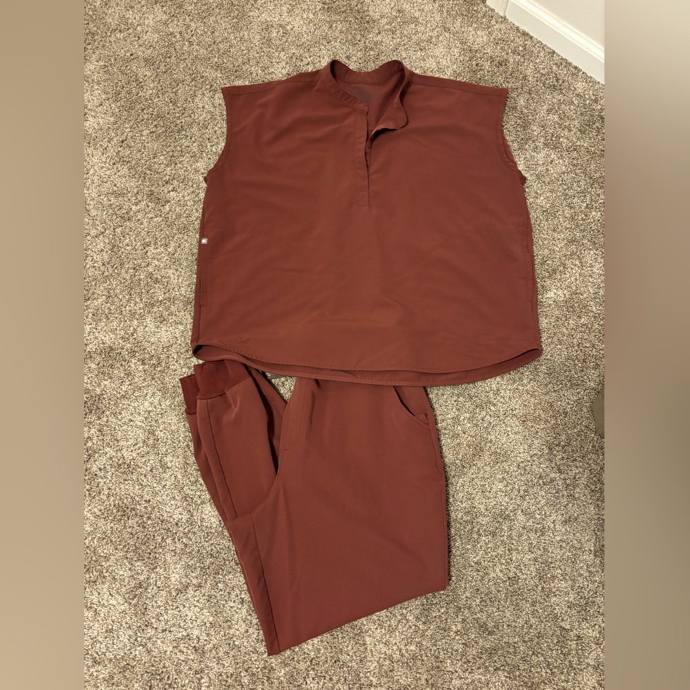 Figs Brown Casual Set Relaxed Fit